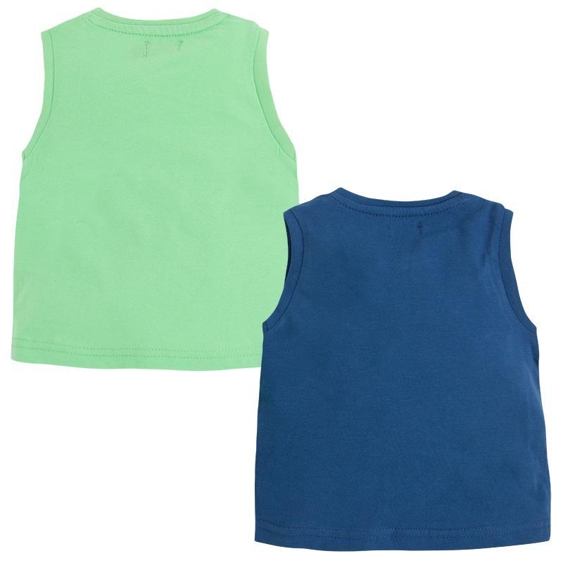 Zeleno-moder komplet dveh majic brez rokavov za dečke (1065-083) - Mayoral