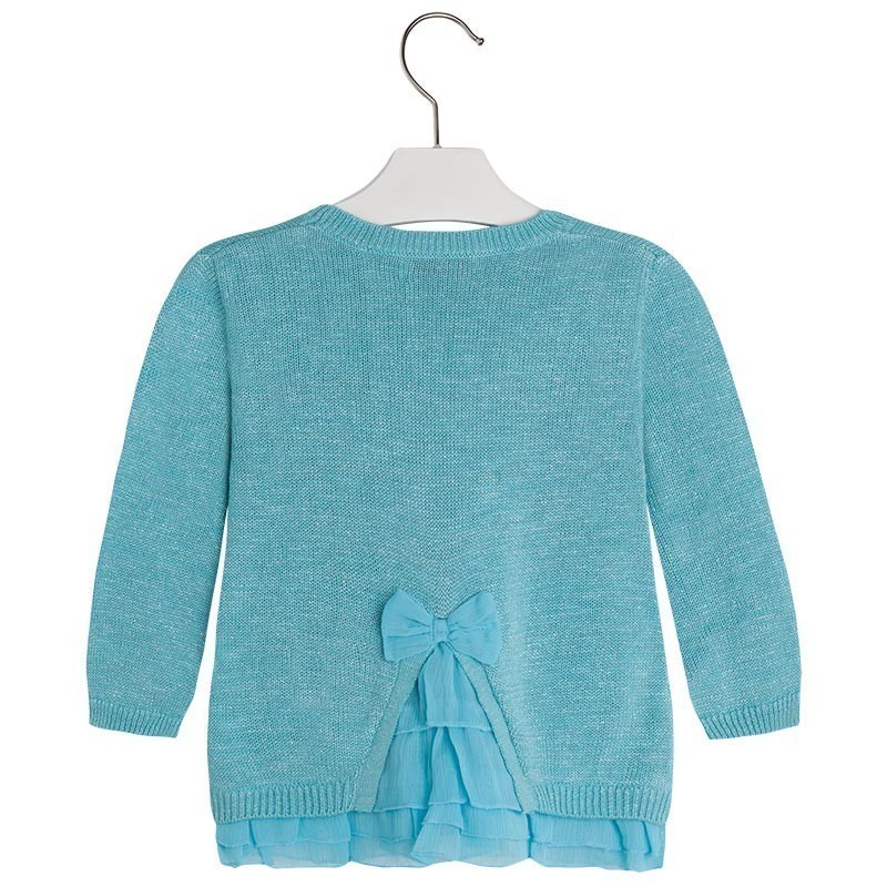 Pleten pulover s čipko za punce (3301-010) - Mayoral