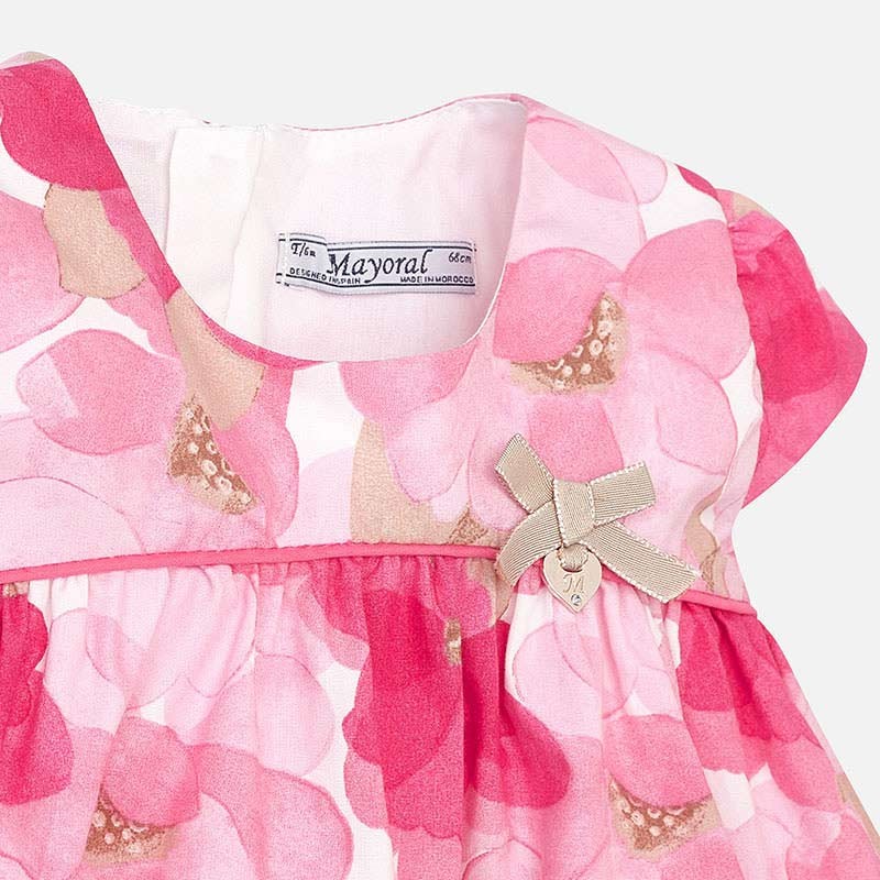 Rožasta obleka za punčke z ujemajočimi se hlačkami za pod krilo - Mayoral