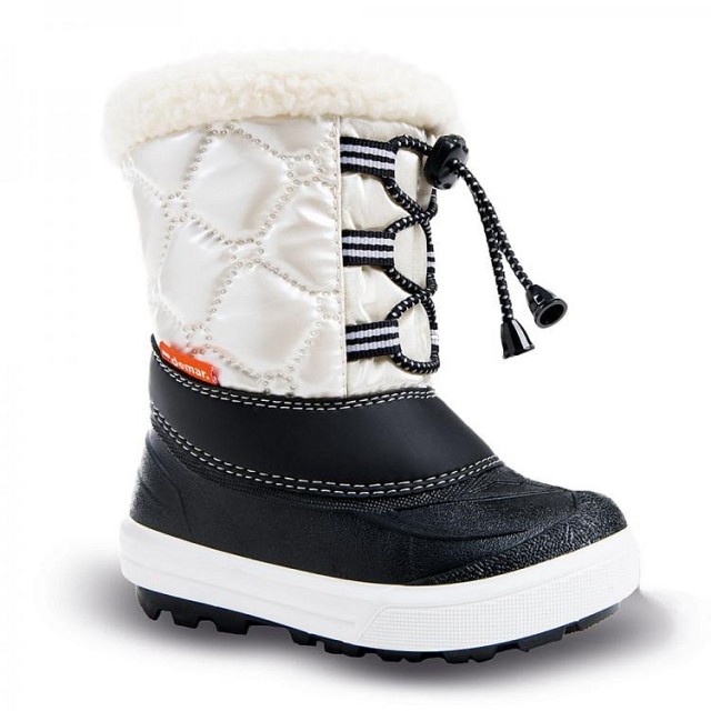 Zimski škornji za fantke z volno FURRY beli - Demar