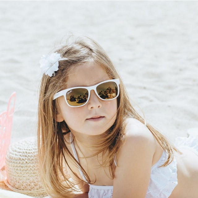 Polarizirana sončna očala za otroke VIP White - Gold - Shadez