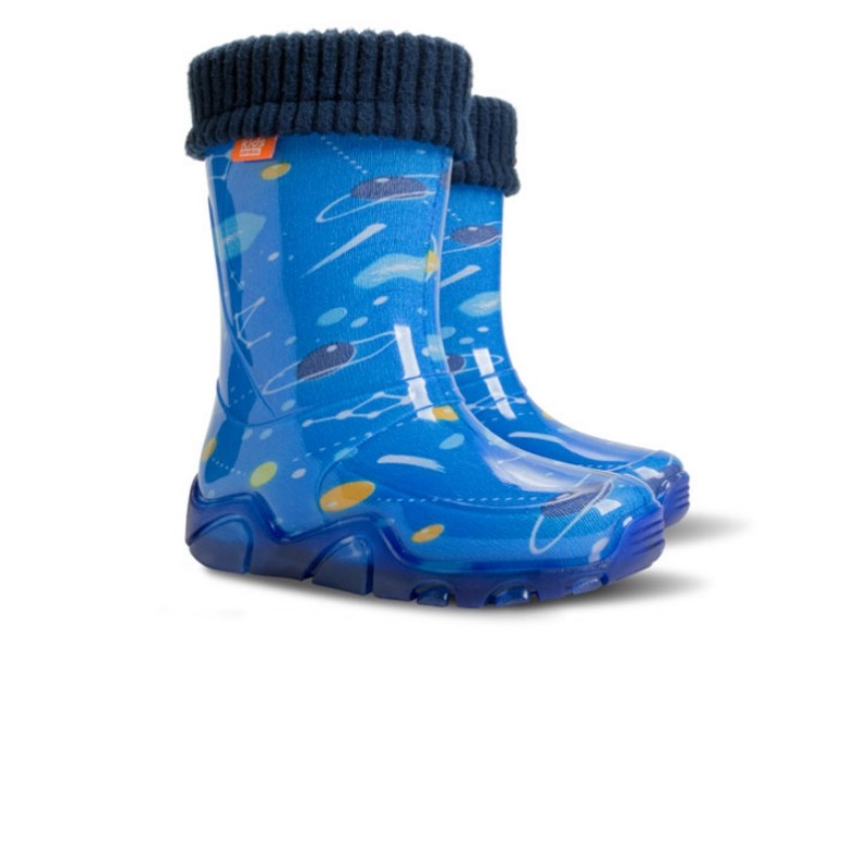 Dežni škornji za fante Space s podlogo - Demar