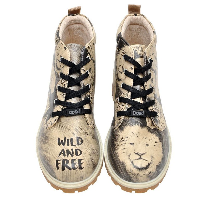 Podloženi gležnjarji s potiskom WILD AND FREE za fante - DOGO