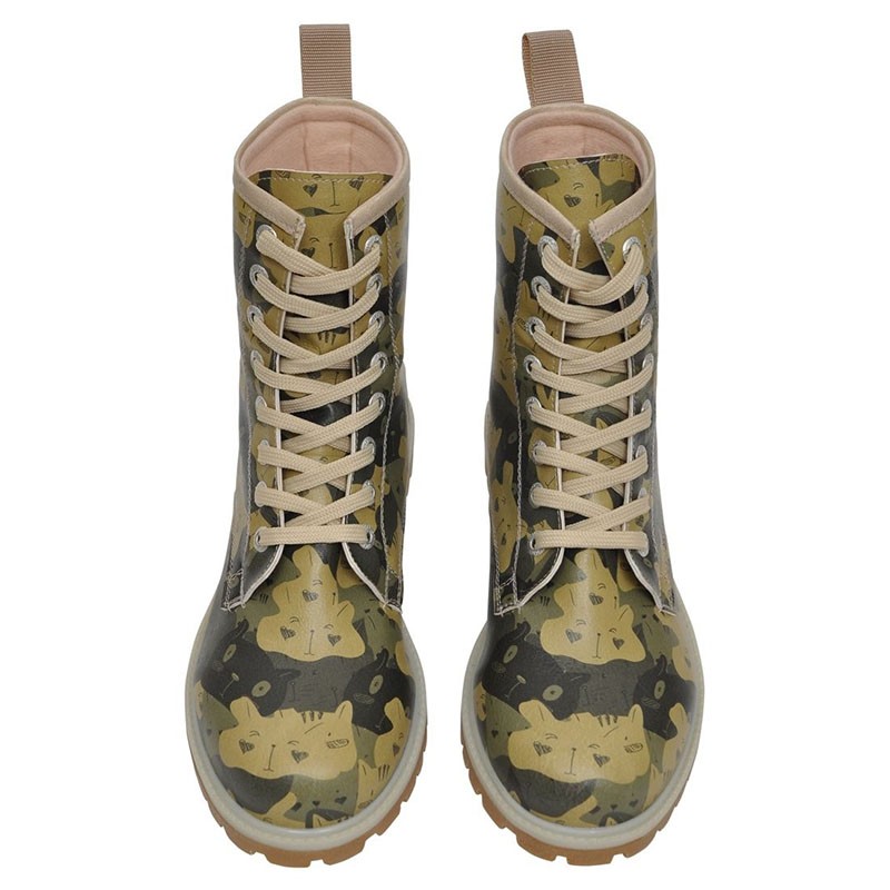 Podloženi škornji s potiskom Catmouflage za fante - DOGO