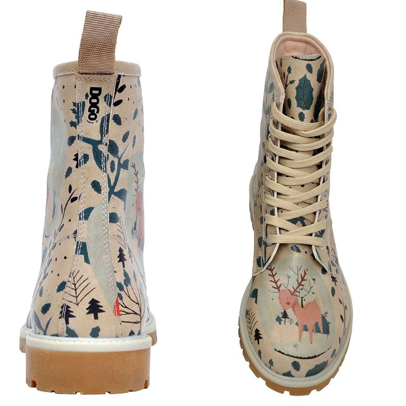 Podloženi škornji s potiskom Snowing za punce - DOGO