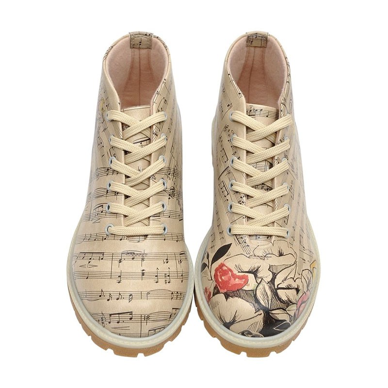 Podloženi gležnjarji s potiskom MUSIC ON WORLD OFF za ženske - DOGO