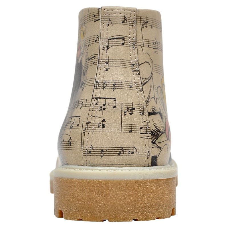 Podloženi gležnjarji s potiskom MUSIC ON WORLD OFF za ženske - DOGO