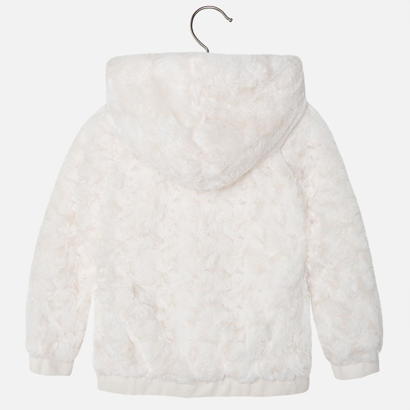 Jopa s kapuco iz umetnega krzna za punce - Mayoral