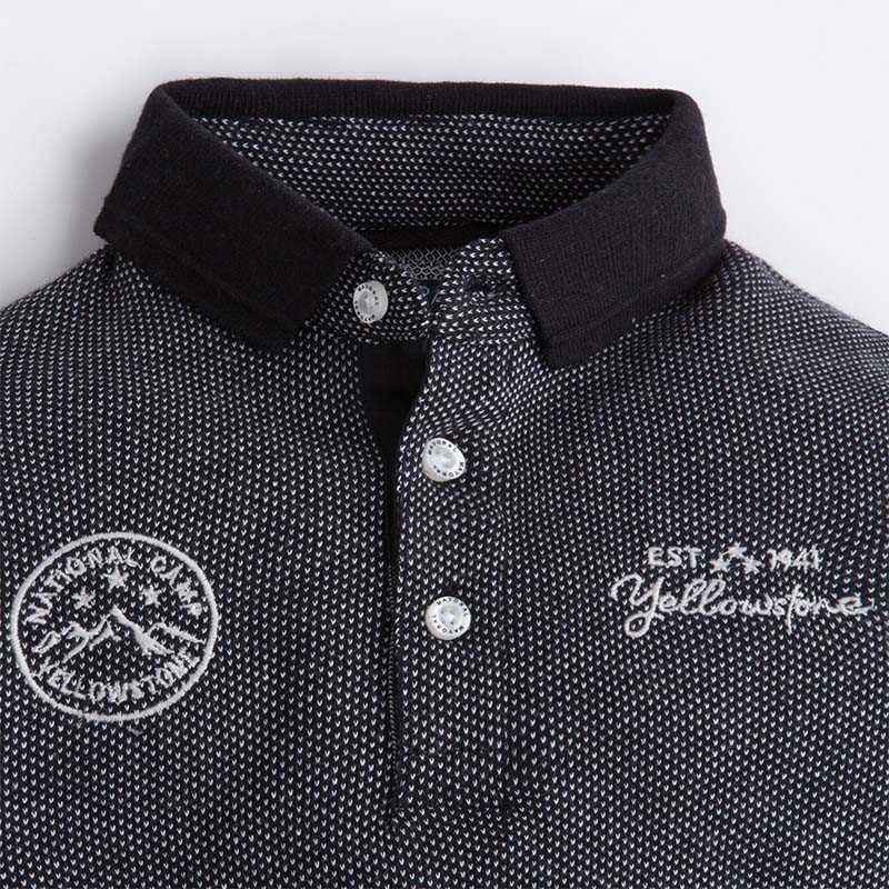 Črna polo majica za fante - Mayoral