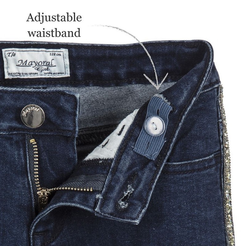 Jeans hlače z zlatim robom za punce - Mayoral