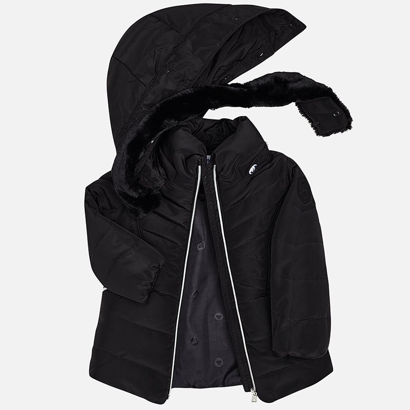 Črn zimski plašč za punce - Mayoral