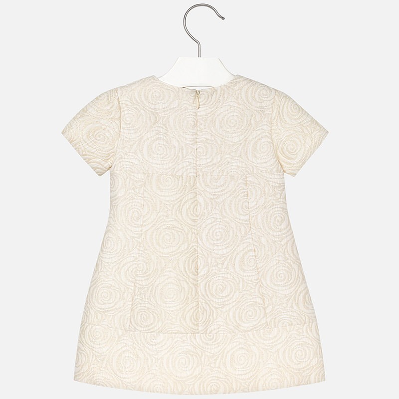 Svečana bela obleka z zlatimi vlakni za punce - Mayoral