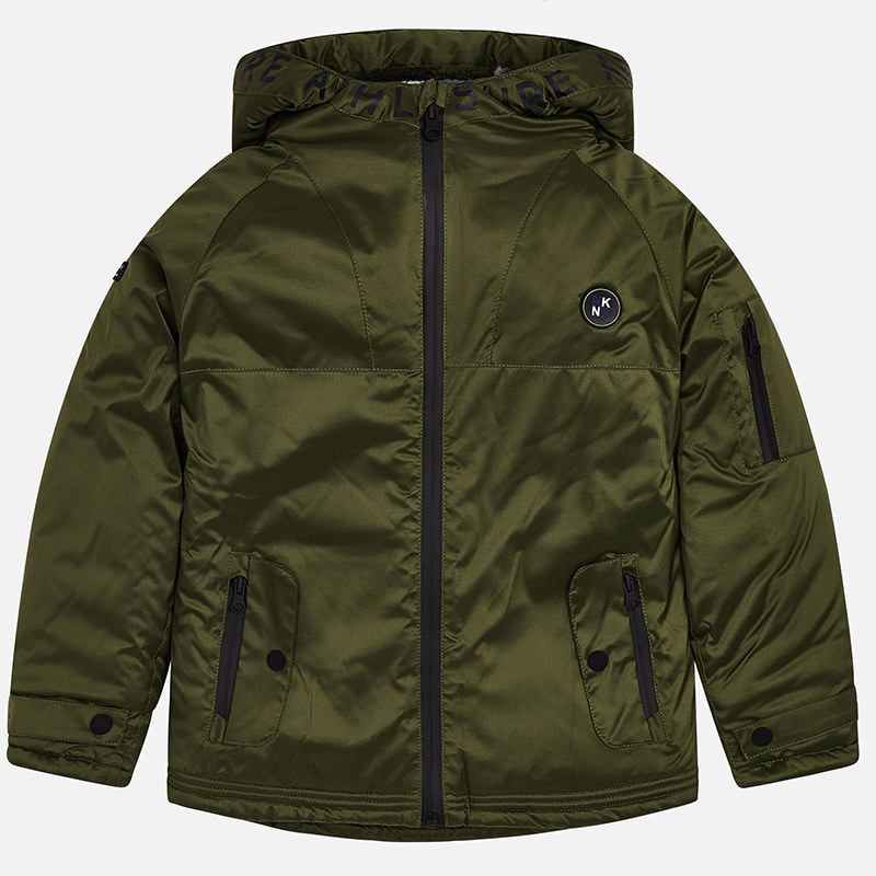 Vojaško zelena zimska jakna za fante - Mayoral
