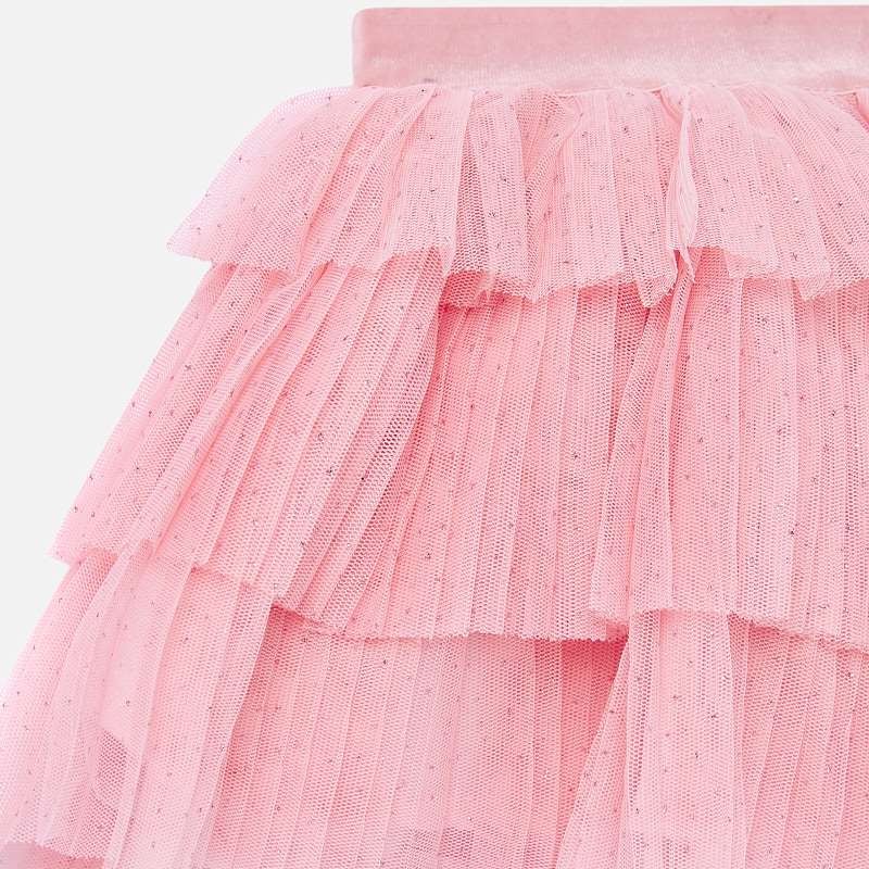 Roza nabrano krilo iz tila za punčke - Mayoral