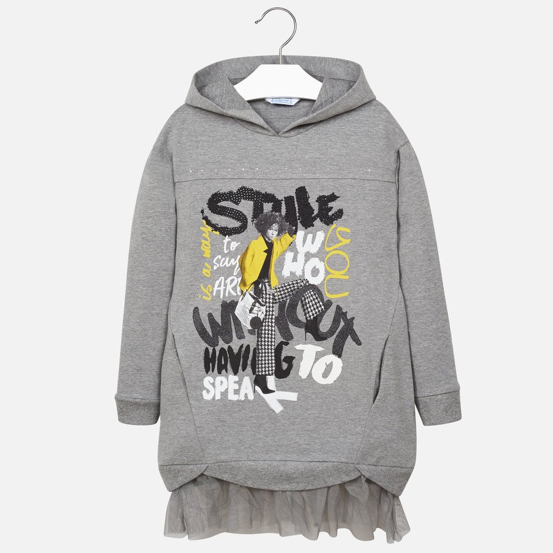 Siva športna obleka iz flisa za punce - Mayoral