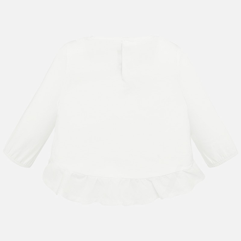 Majica z dolgimi rokavi za punčke s pikčastim modrim potiskom - Mayoral