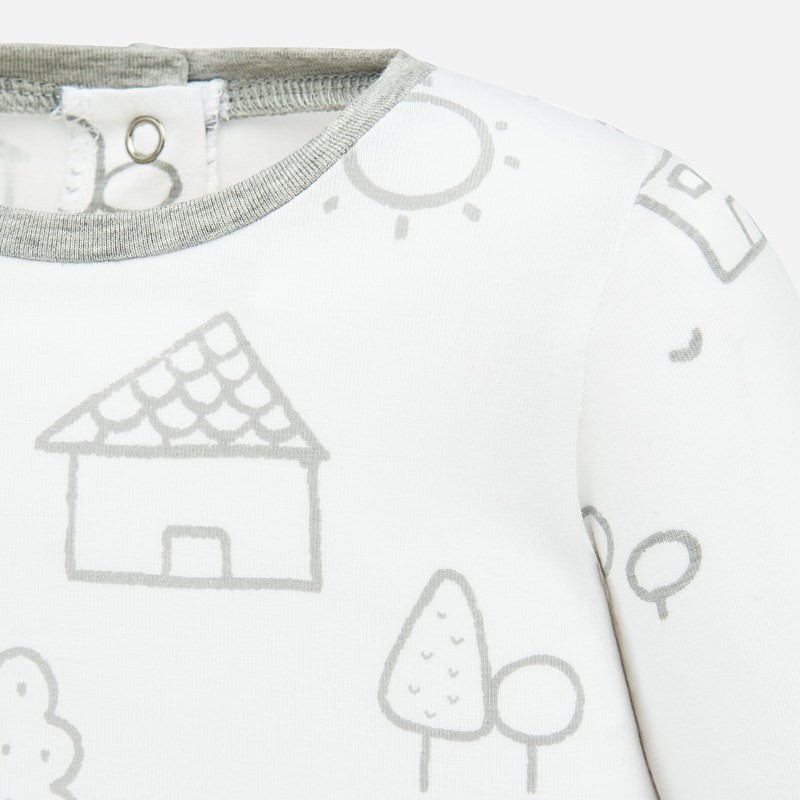 Dvodelni komplet v belo - sivi barvi za fantke - Mayoral