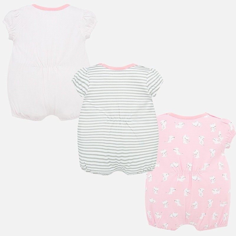 Set treh poletnih enodelnih pajackov za punčke - Mayoral