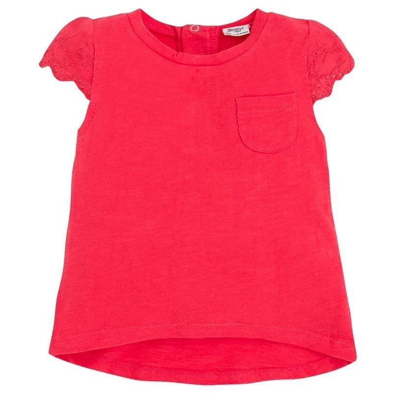 Rdeča majica s kratkimi rokavi za punčke Basic - Mayoral
