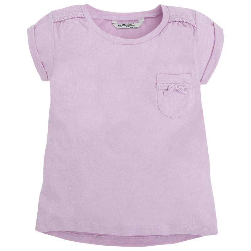 Majica s kratkimi rokavi za punce Basic Orquidea - Mayoral