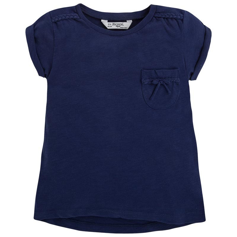 Majica s kratkimi rokavi za punce Basic Indigo - Mayoral