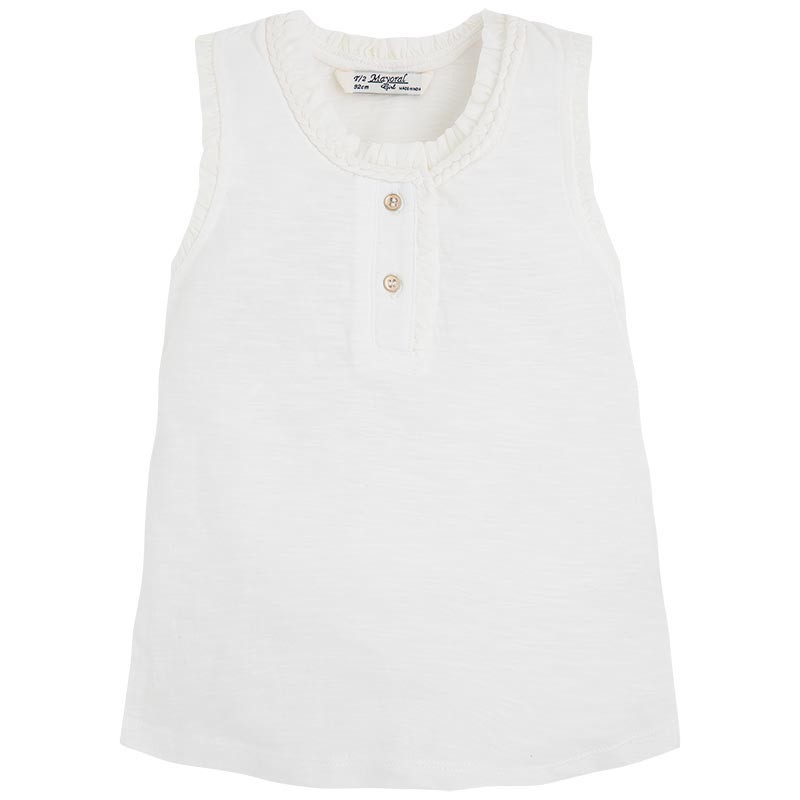 Bel top brez rokavov za punce (177-045) - Mayoral