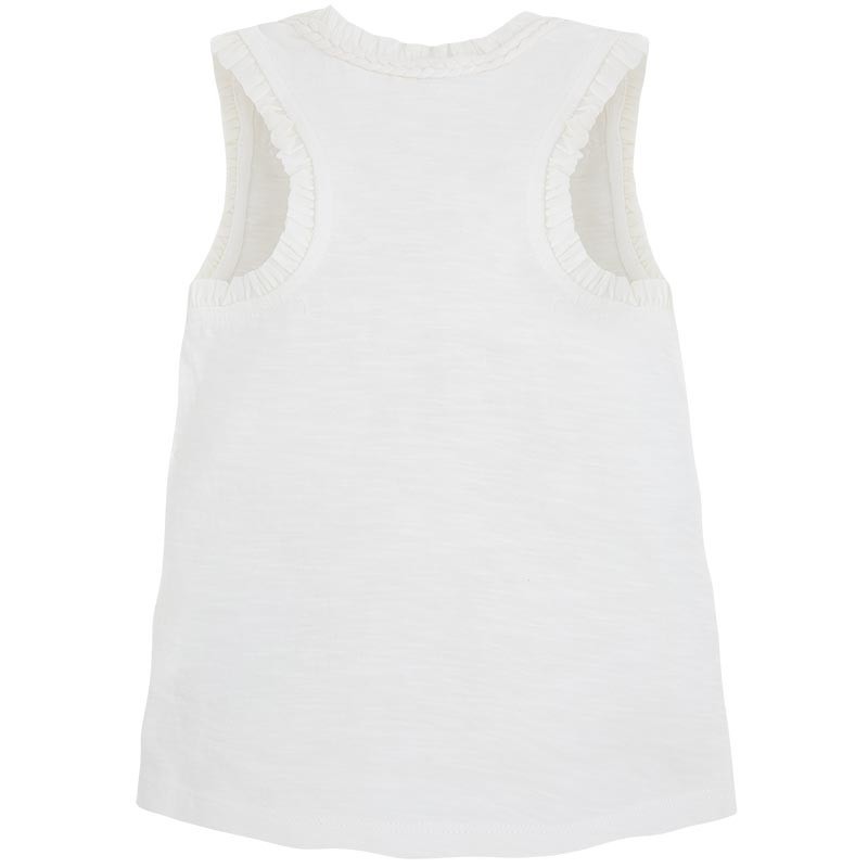 Bel top brez rokavov za punce (177-045) - Mayoral