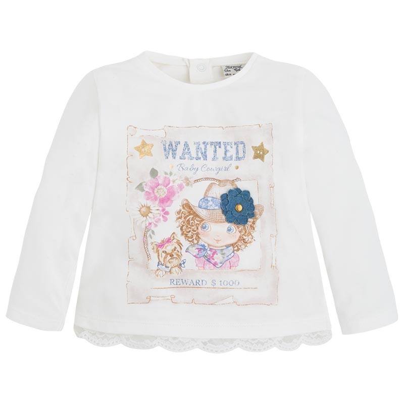 Majica z dolgimi rokavi za deklice (1023-068) - Mayoral