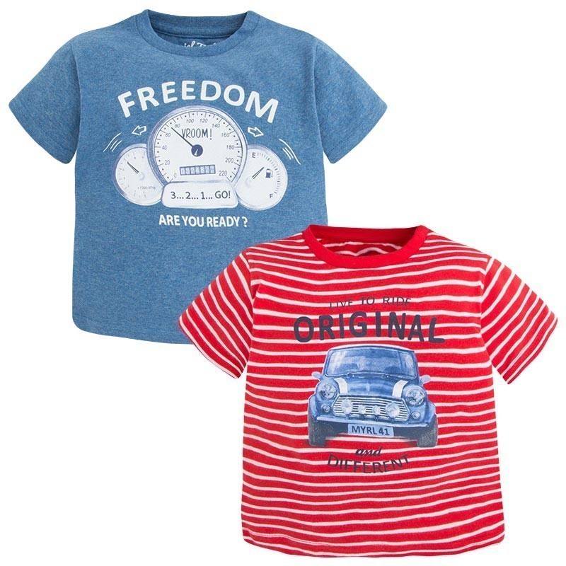 Komplet majic v modro-rdeči barvi (1045-045) - Mayoral