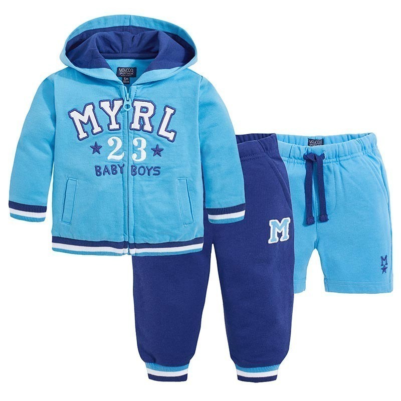 Tri-delni komplet v svetlo modri barvi za dečke (1894-066) - Mayoral