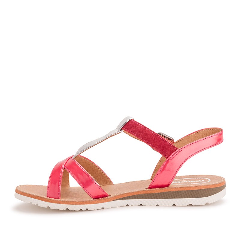 Koralni modni sandali z zaponko za punce - Mayoral