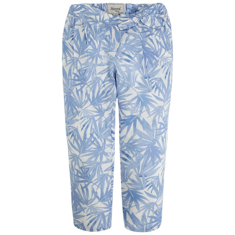 Lahke prosojne hlače za punce v modrem potisku - Mayoral