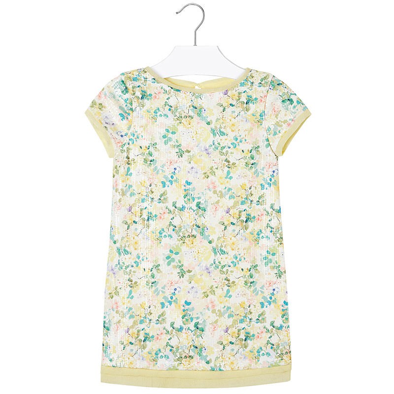 Rumena obleka z bleščicami za punce - Mayoral