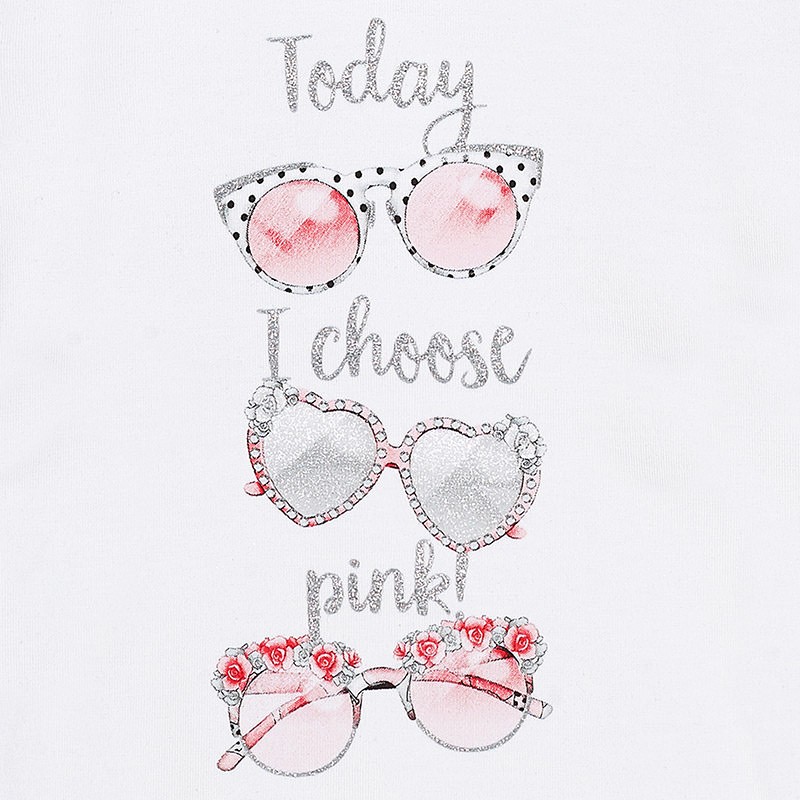 Komplet tunika in legice TODAY I CHOOSE PINK za punčke - Mayoral