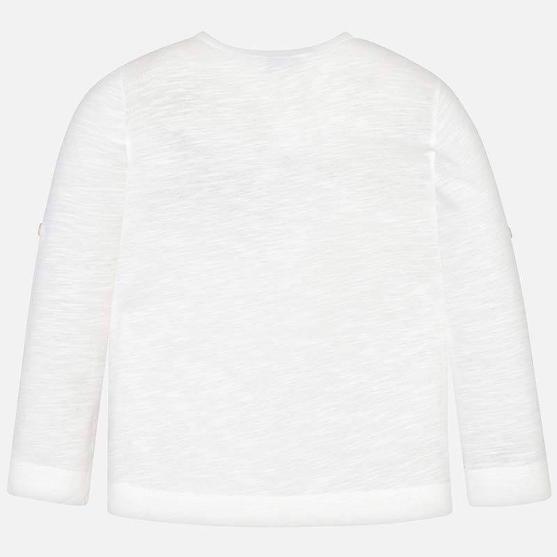 Mela majica z dolgimi rokavi, ki se zavihajo - Mayoral