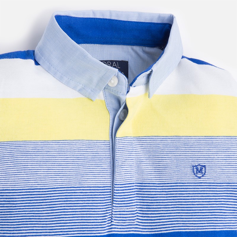 Črtasta polo majica z dolgimi rokavi za fante - Mayoral