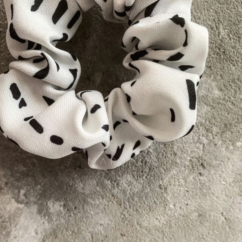 Elastika za lase scrunchie EMI White-striped - by Marsala