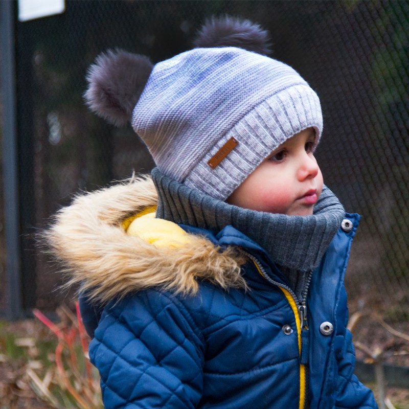 Zimska kapa s cofi THEO za fante - Pupill