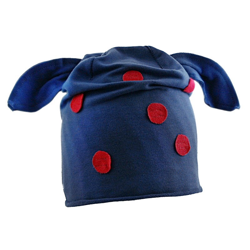 Bombažna kapa za punce KIC z ušeski v modri barvi - Pupill