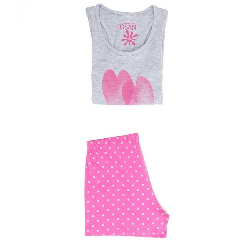 Poletna dvodelna pižama za punce I LOVE YOU FOREVER - Losan