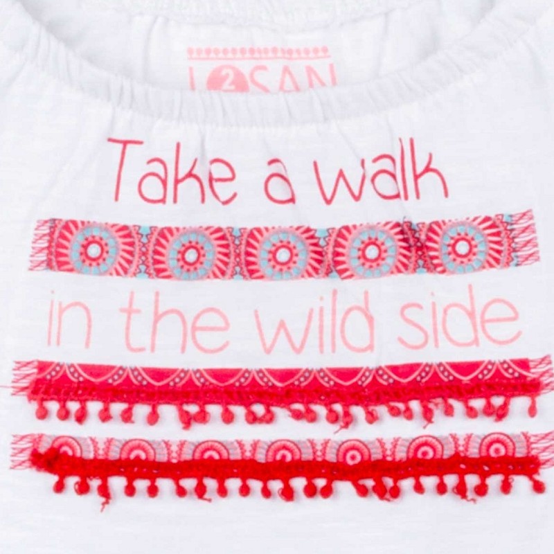 Bela majica s potiskom za punce - Losan