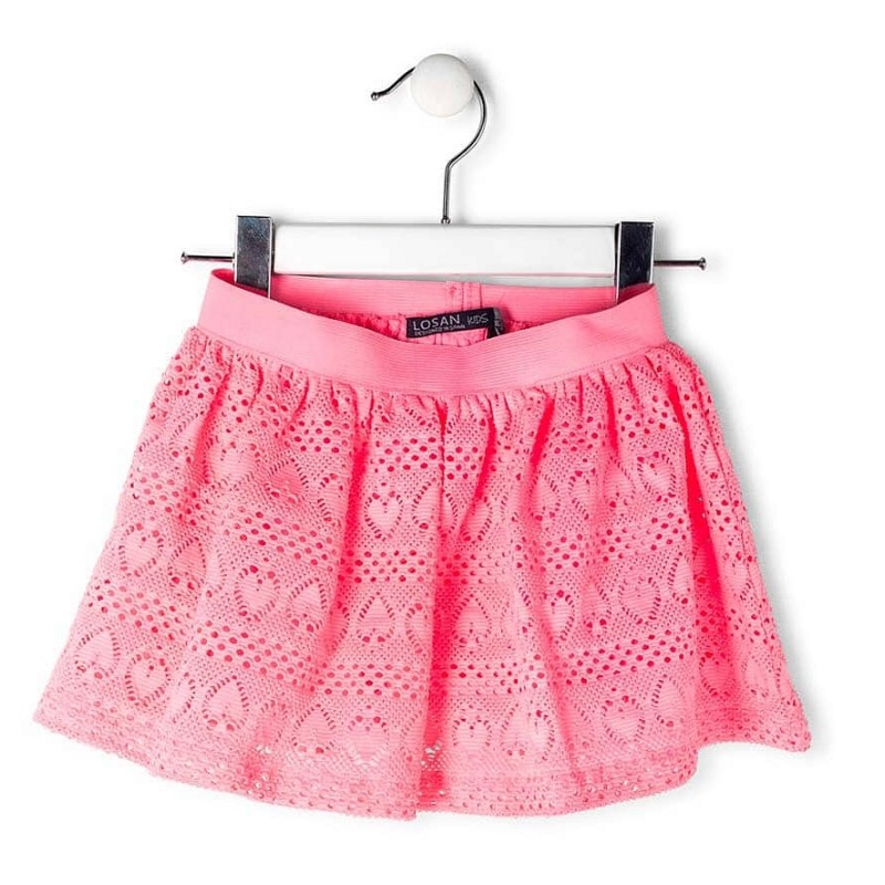 Čipkasto krilo za punce v neon pink barvi - Losan