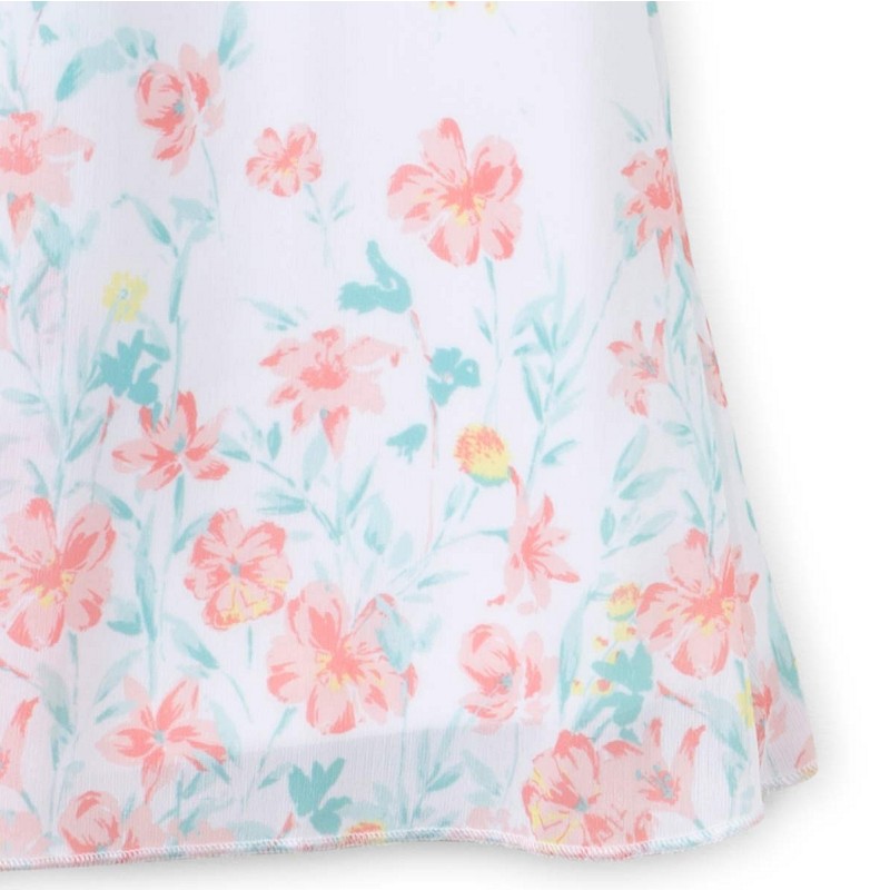 Bela obleka s potiskom rož za punce - Losan