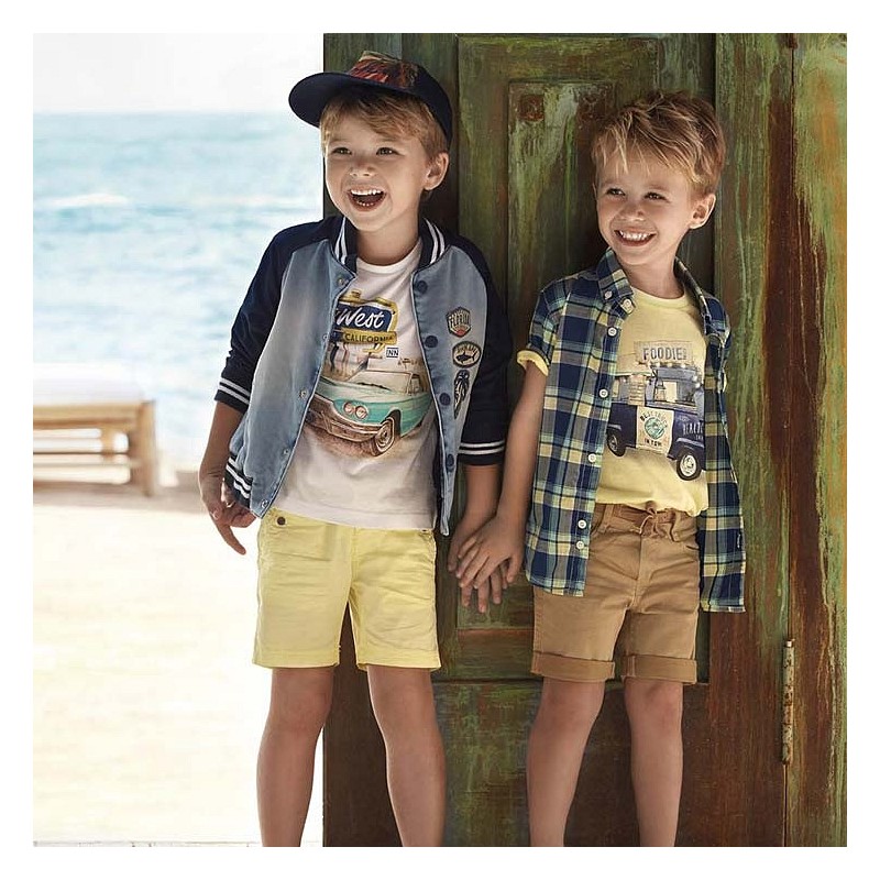 Bela majica s potiskom za fante - Mayoral