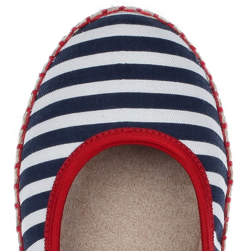 Balerinke za ženske Gigi v Navy/White Stripe potisku - Butterfly Twists