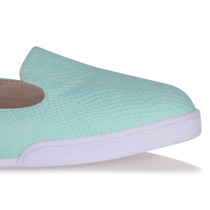 Športne balerinke s spominsko peno Jade v Watercolour Mint Snake barvi za ženske - Butterfly Twists
