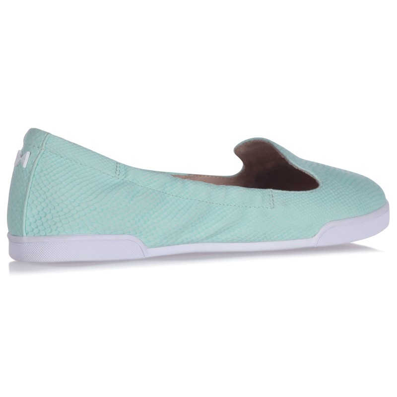 Športne balerinke s spominsko peno Jade v Watercolour Mint Snake barvi za ženske - Butterfly Twists