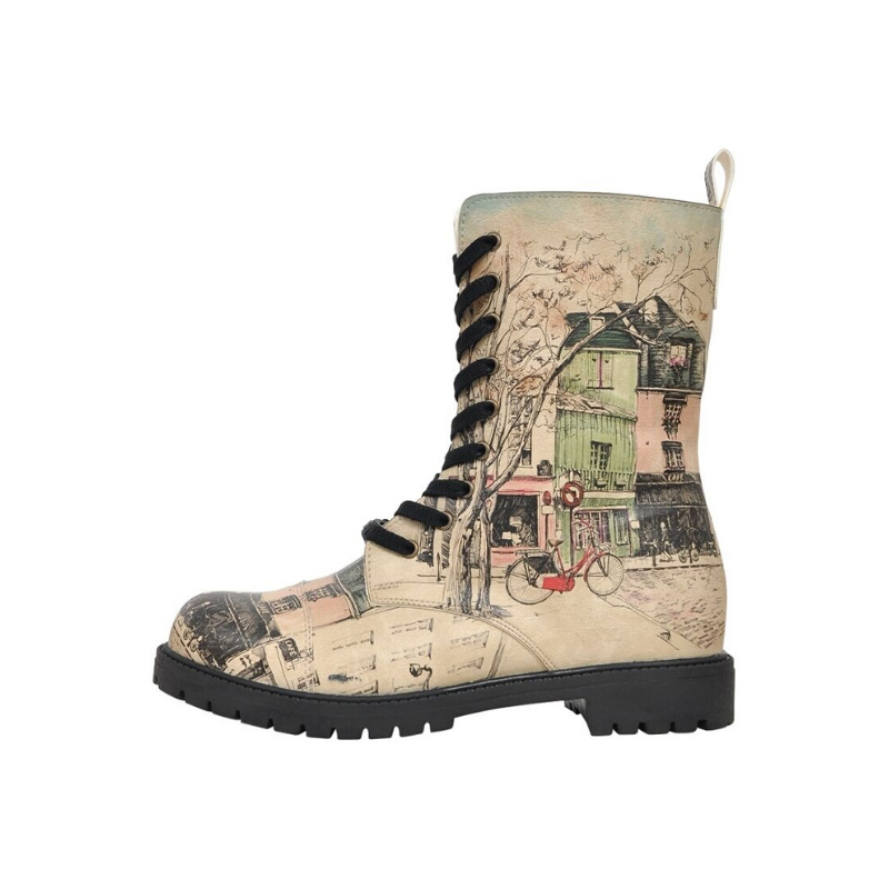 Škornji na zadrgo in črnim podplatom Bonjour Paris za ženske - DOGO