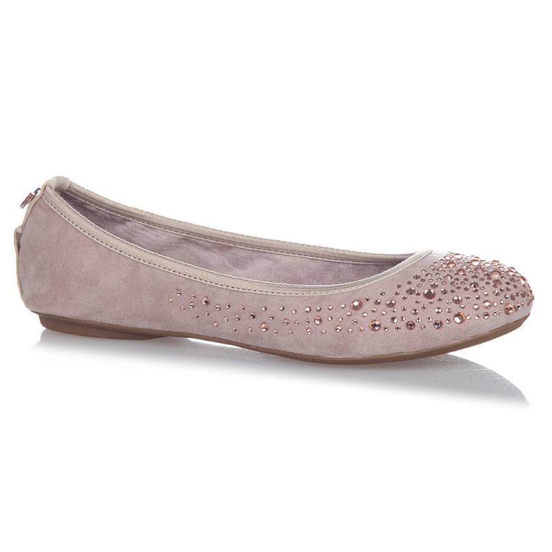 Balerinke s spominsko peno za ženske CHRISTINA Nude - Butterfly Twists