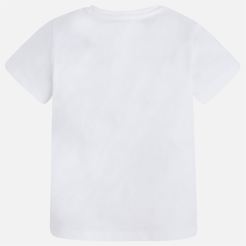 Bela majica s potiskom za fante - Mayoral